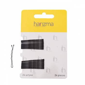 Harizma h10532-15 Невидимки 40 мм волна 24 шт черные