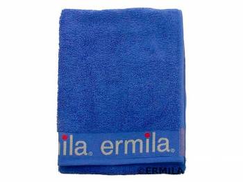 Ermila 0094-6000 towel blue Синее парикмахерское полотенце с фирменным логотипом
