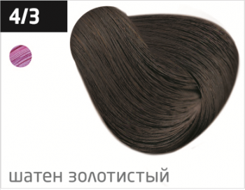OLLIN PERFORMANCE  4/3 шатен золотистый 60мл Перманентная крем-краска для волос
