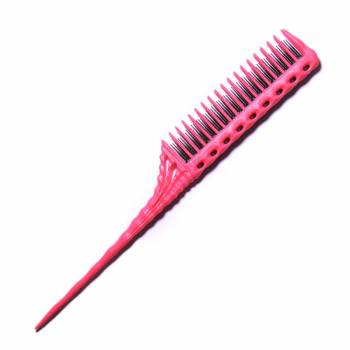 Y.S.PARK YS-150 pink Розовая расческа для начеса с пластиковым хвостиком 21,8 см