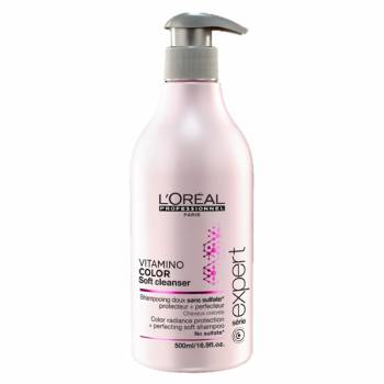Loreal Professional Expert Vitamino Color Soft Cleanser Безсульфатный шампунь для сохранения цвета волос окрашенных краской INOA 500мл