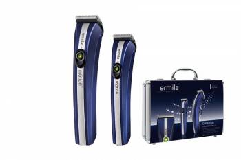Ermila 1885-0145 MOTION Nano midnight blue Набор: машинка для стрижки и триммер в кейсе