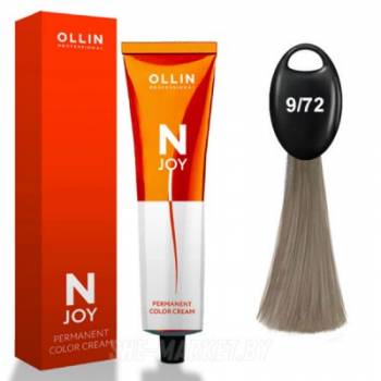 OLLIN "N-JOY"  9/72 – блондин коричнево-фиолетовый, перманентная крем-краска для волос 100мл