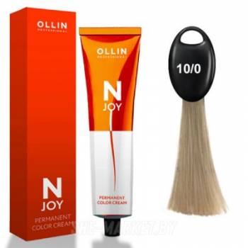 OLLIN "N-JOY" 10/0 – светлый блондин, перманентная крем-краска для волос 100мл