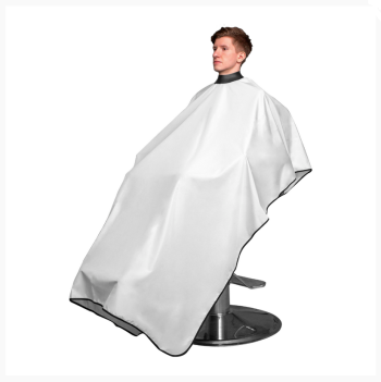 REBEL BARBER RB031 Crystal White Пеньюар с неопреновым воротником 200х135см
