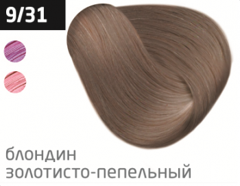 OLLIN PERFORMANCE  9/31 блондин золотисто-пепельный 60мл Перманентная крем-краска для волос
