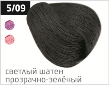 OLLIN PERFORMANCE  5/09 светлый шатен прозрачно-зеленый 60мл Перманентная крем-краска для волос