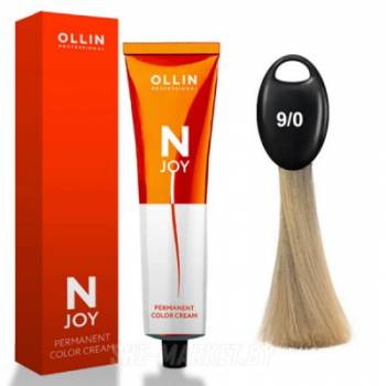 OLLIN "N-JOY"  9/0 – блондин, перманентная крем-краска для волос 100мл