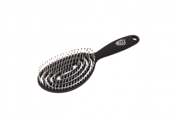 Harizma H10711 Jazzy Brush Овальная черная щетка для укладки волос нейлон