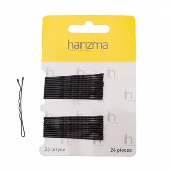 Harizma h10534-15 Невидимки 50 мм волна 24 шт черные