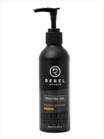 REBEL BARBER RB100 Smoky Leather Премиальный гель для бритья 200мл