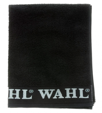 Wahl 0093-6000 towel black Черное парикмахерское полотенце с фирменным логотипом