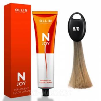 OLLIN "N-JOY"  8/0 – светло-русый, перманентная крем-краска для волос 100мл