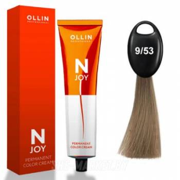 OLLIN "N-JOY"  9/53 – блондин махагоново-золотистый, перманентная крем-краска для волос 100мл