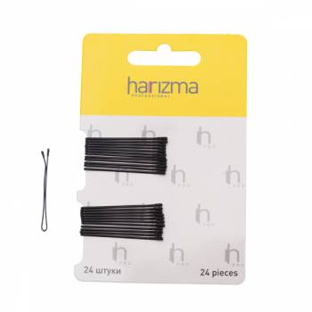 Harizma h10533-15 Невидимки 40 мм прямые 24 шт черные