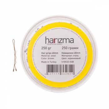 Harizma h10532-04B Невидимки 40 мм волна 250 гр коричневые