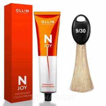 OLLIN "N-JOY"  9/30 – блондин золотистый, перманентная крем-краска для волос 100мл