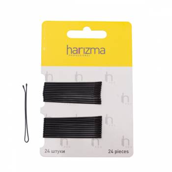 Harizma h10535-15 Невидимки 50 мм прямые 24 шт черные
