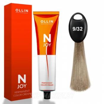 OLLIN "N-JOY"  9/32 – блондин золотисто-фиолетовый, перманентная крем-краска для волос 100мл